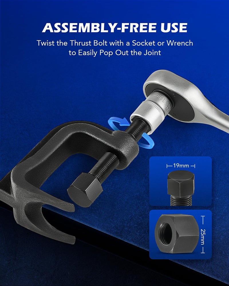 Orion Motor Tech Ball Joint Separator  Universal Ball Joint Puller with Lower Control Arm Prying Tool Compatible with Ford Lincoln Mercury  2-3/8 in. Lower Ball Joint Removal Tool for Car Truck SUV - Image 3